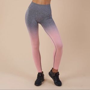 Gymshark Pink/Grey Ombre Seamless leggings